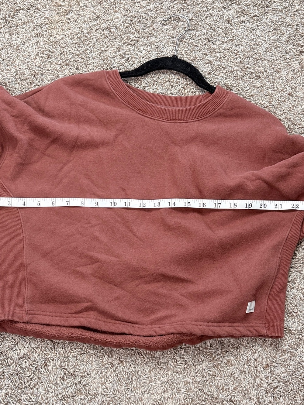 Vuori Terracotta Brown Cropped Sweatshirt - Picture 4 of 7